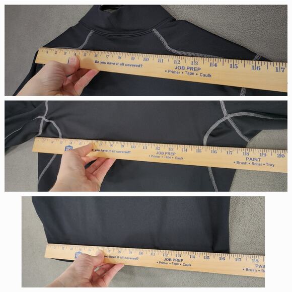 Nike Pro ThermaFit L Moc Neck Pullover Women Black White Compression Performance - Picture 4 of 14